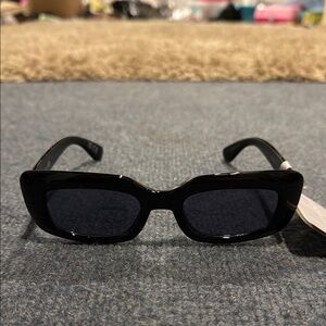West Looo Black Rectangular Sunglasses NWT